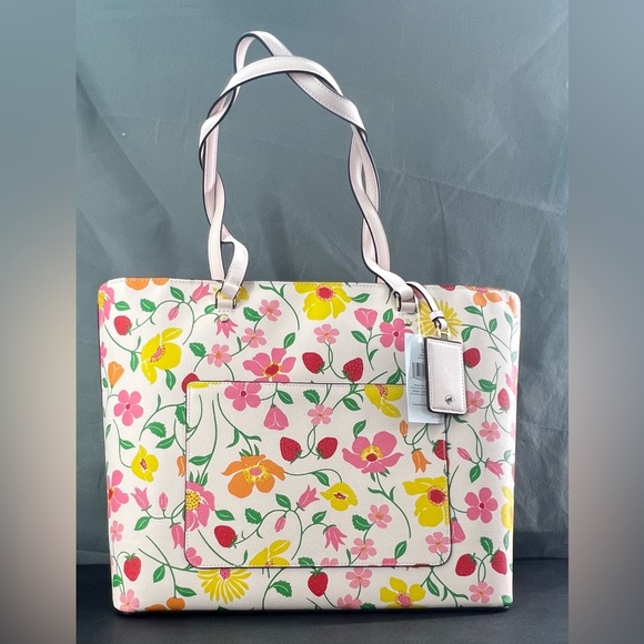 NWT Kate Spade Perfect Strawberry Garden Large Tote - Picture 2 of 8